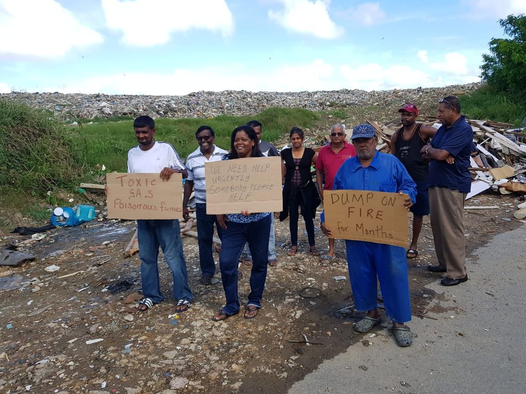 Protest over Forres Park landfill stink Trinidad Guardian