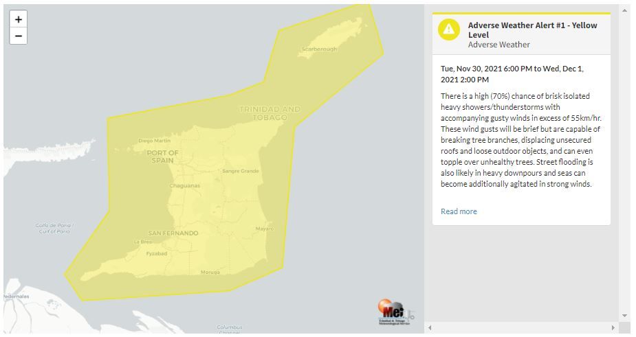 Adverse Weather Alert Issued For T&T - Trinidad Guardian