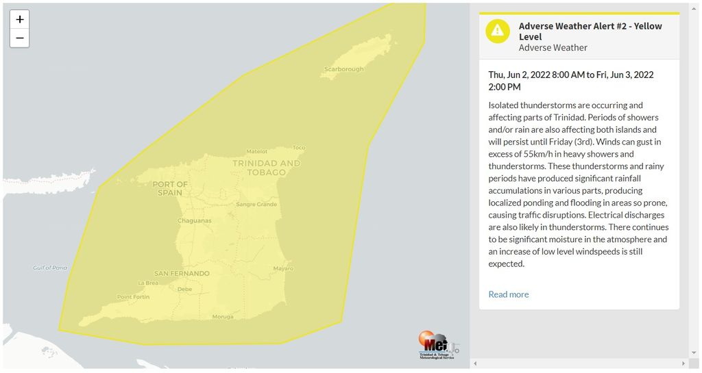 Adverse Weather Alert remains in effect for T&T - Trinidad Guardian