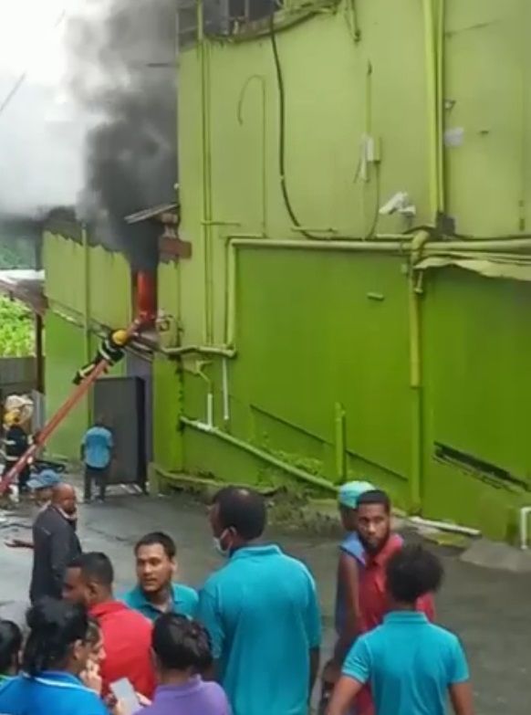 Fire at Persad's 'D' Food King in Rio Claro Trinidad Guardian