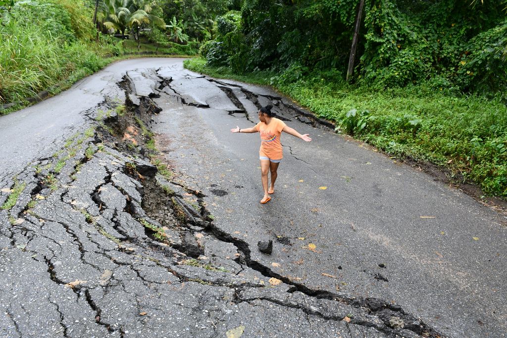 Gran Couva road collapses under heavy rains Trinidad Guardian