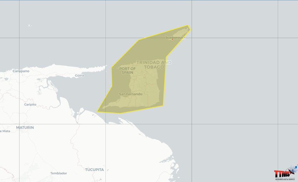 T&T under yellow level rough weather alert until 5pm today - Trinidad ...
