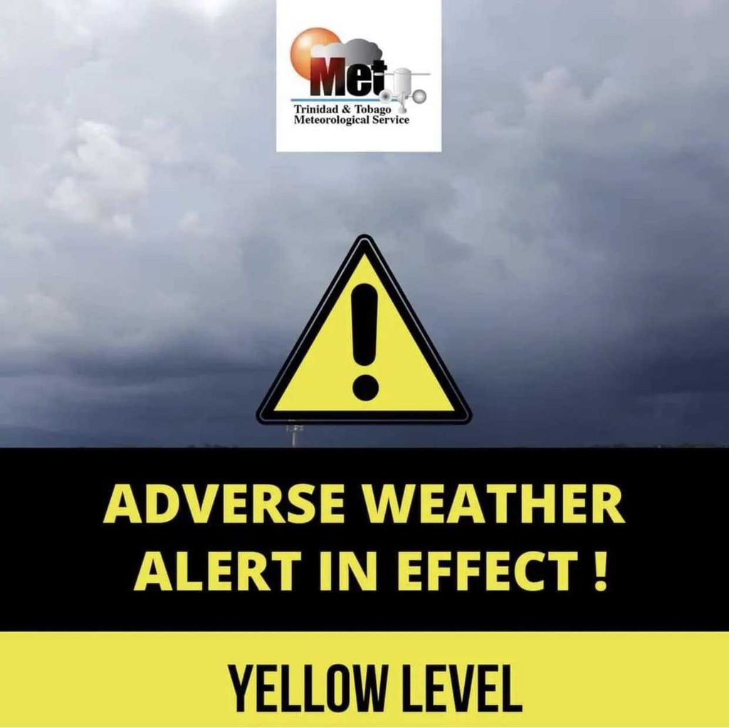 Yellow weather alert issued for Trinidad and Tobago