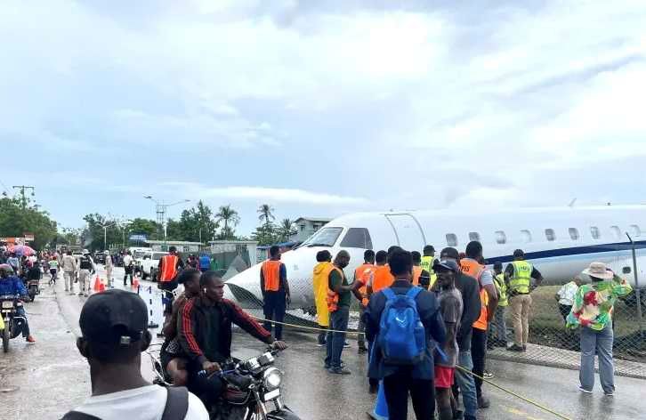 Plane goes off-runway at airport in Haiti