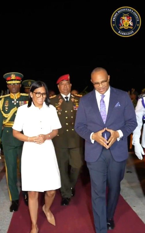 Delcy Rodríguez visits Barbados for high-level talks