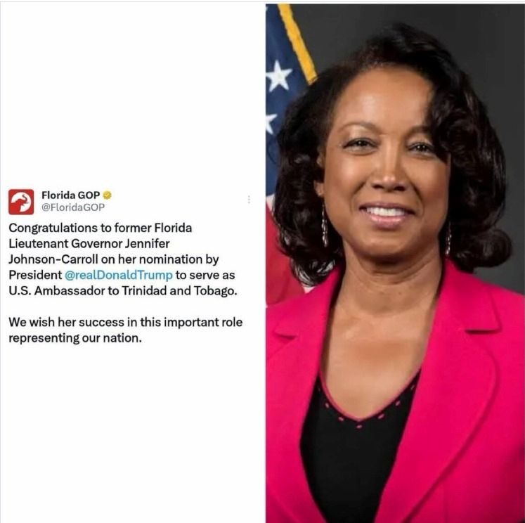 Trump nominates Trinidad-born Jennifer Johnson-Carroll as US ambassador