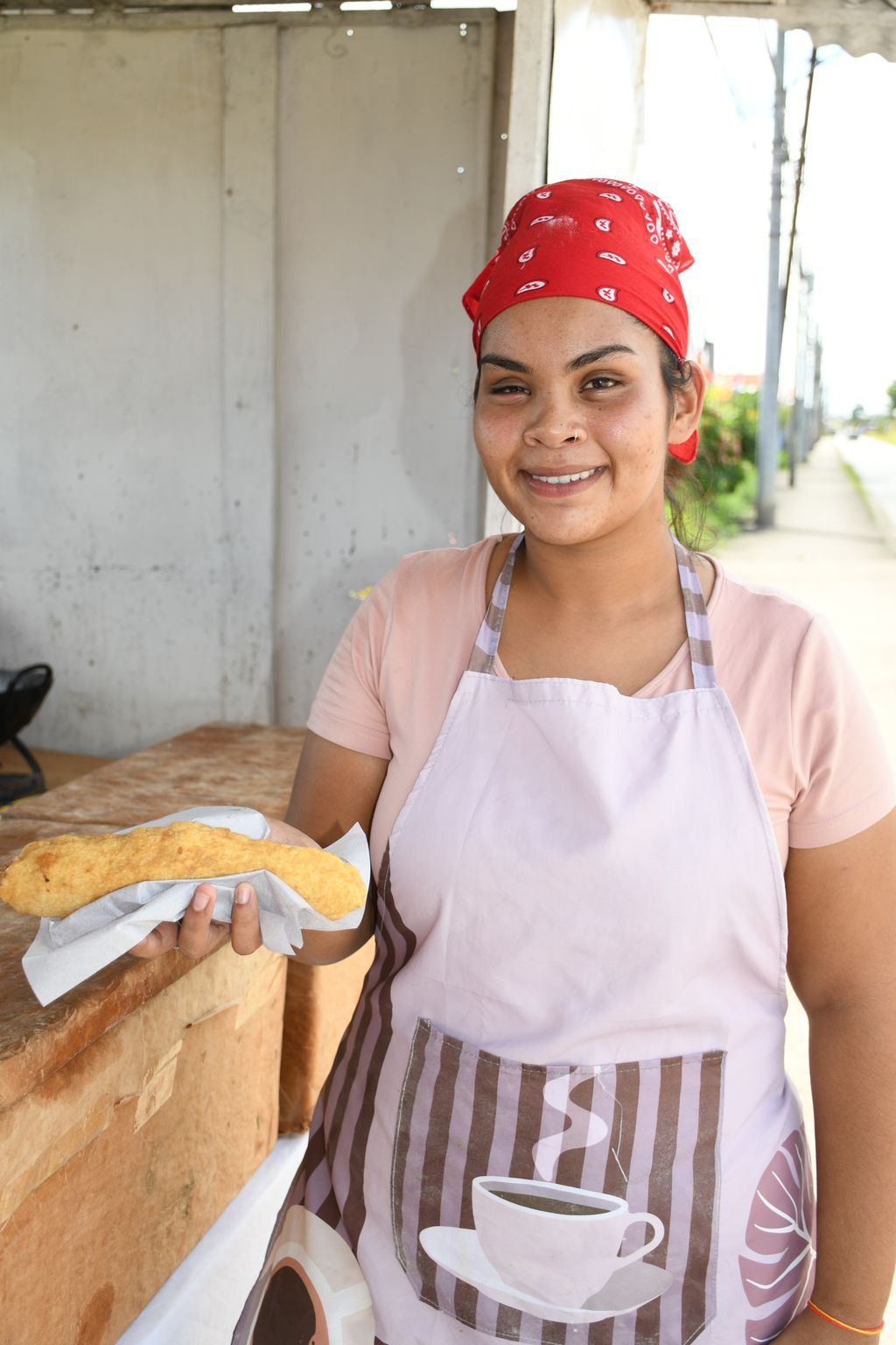 Pie girl Tiffany Persad in Waterloo.
