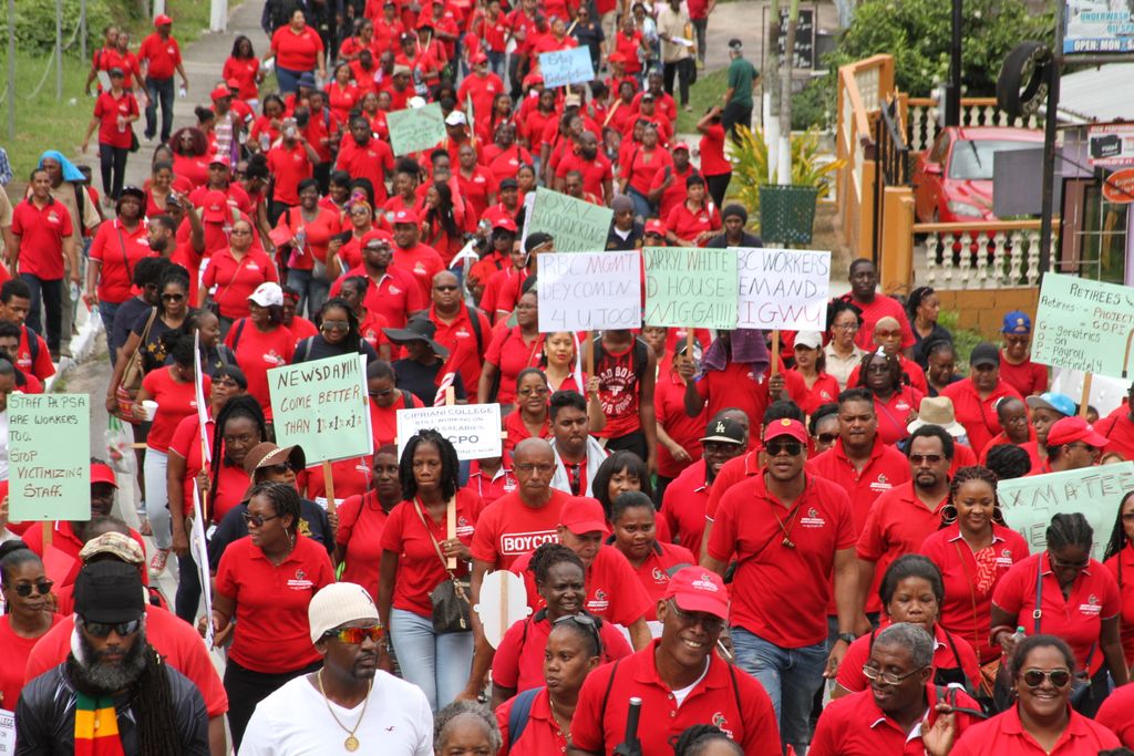 FLASHBACK: Members of the Banking, Insurance and General Workers Union (BIGWU) during Labour Day Celebrations in Fyzabad June 2019. 