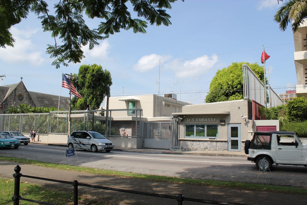 The US Embassy in Port-of-Spain.