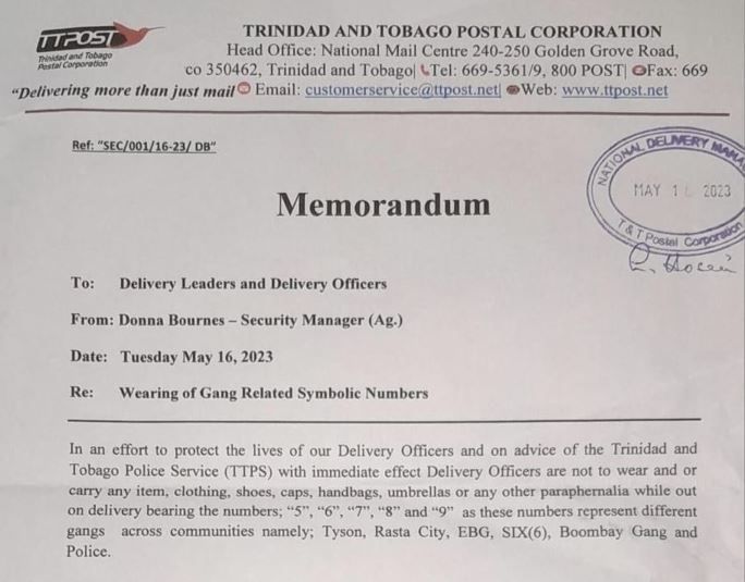 Postal workers told not to wear numbers as gang threats intensify - Vimarsana News