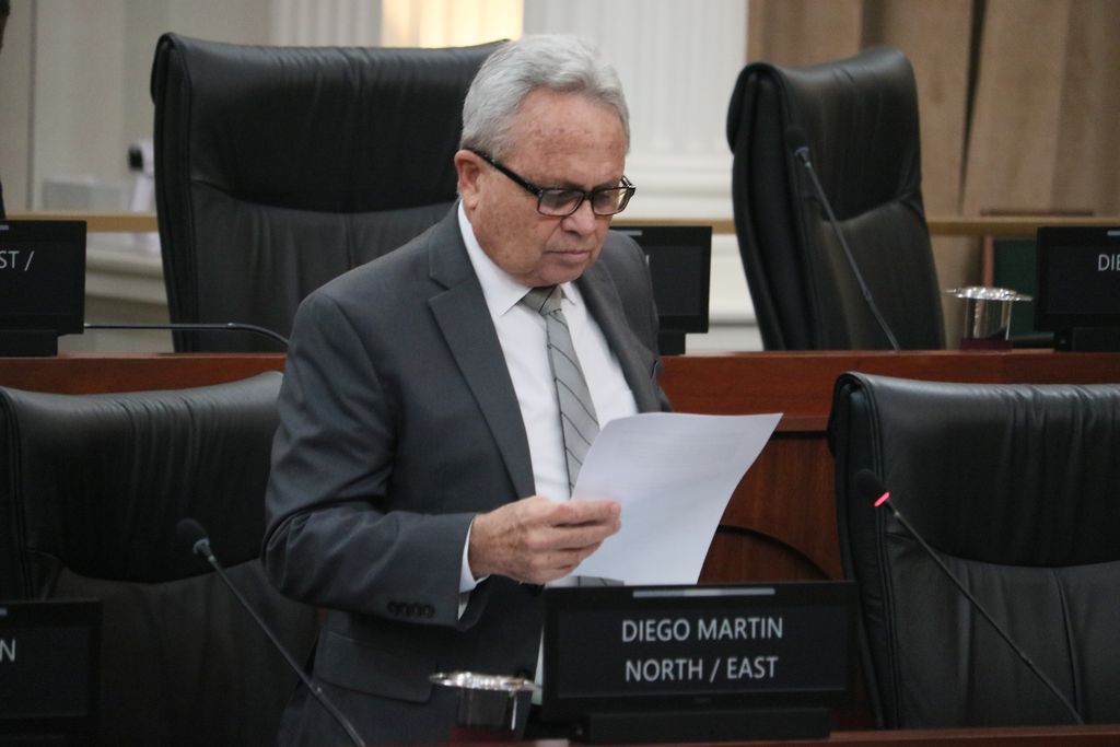 Minister of Finance Colm Imbert in Parliament yesterday.