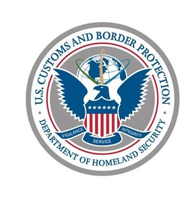 The shield of the United States Customs and Border Protection (CBP) agency. Image courtesy U.S. CBP.