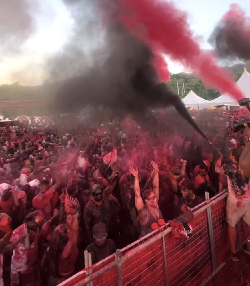  National-coloured fog released during last year’s In De Paint Dance