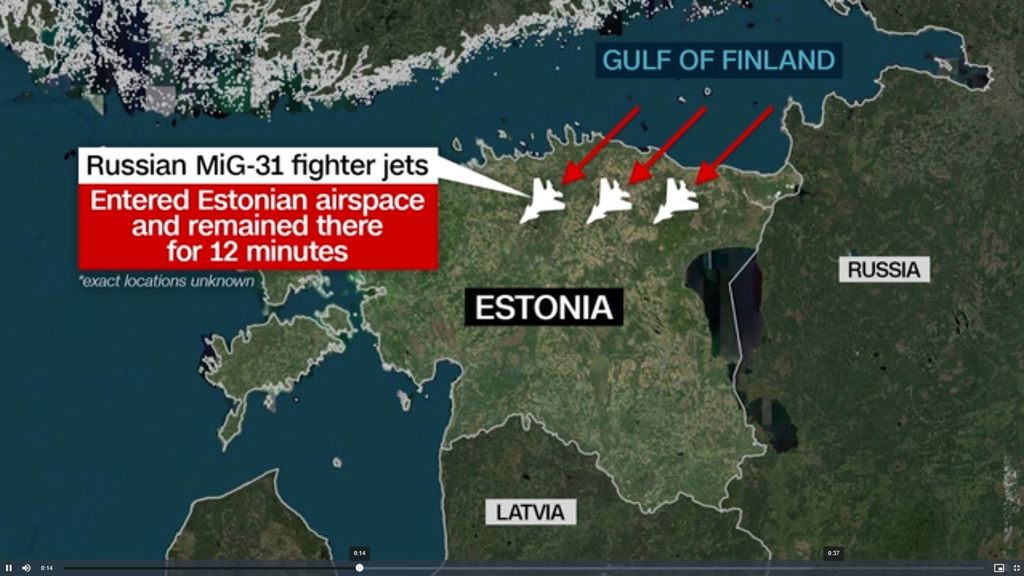 U.N. Security Council Holds Emergency Meeting on Russian Incursions into Estonian Airspace